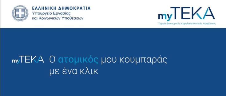 myTEKA: "Ο ατομικός μου κουμπαράς με ένα κλικ".