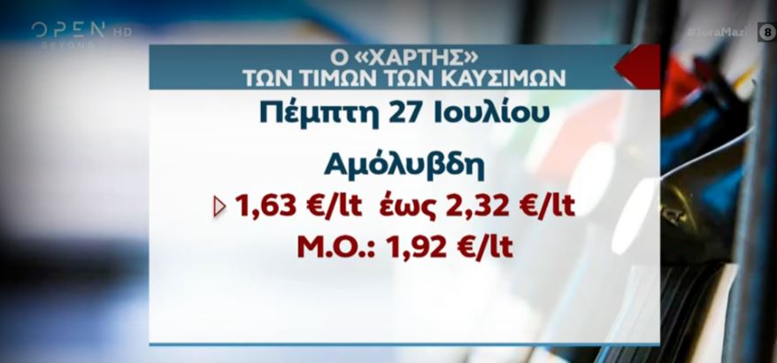 Καύσιμα: Στα ύψη ξανά η τιμή της βενζίνης – Ο «χάρτης» με τις πιο ακριβές περιοχές